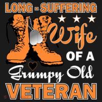 Long-Suffering Wife Of A Grumpy Old Veteran Backpack thumb 2