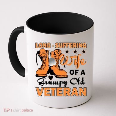 Long-Suffering Wife Of A Grumpy Old Veteran Coffee Mug