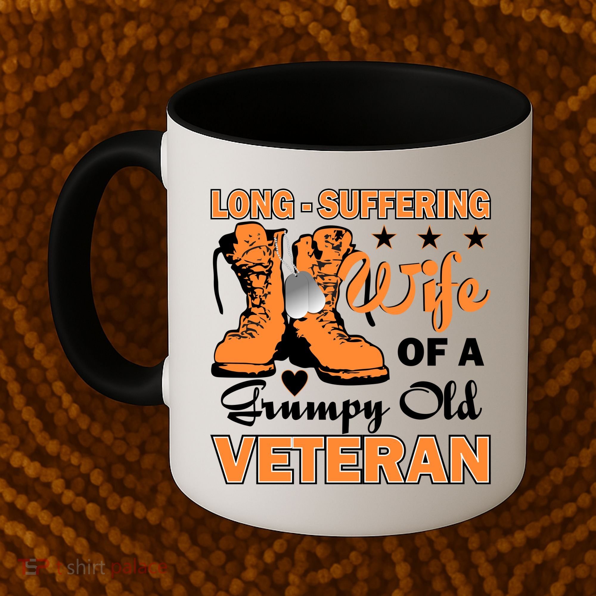 Long-Suffering Wife Of A Grumpy Old Veteran Coffee Mug
