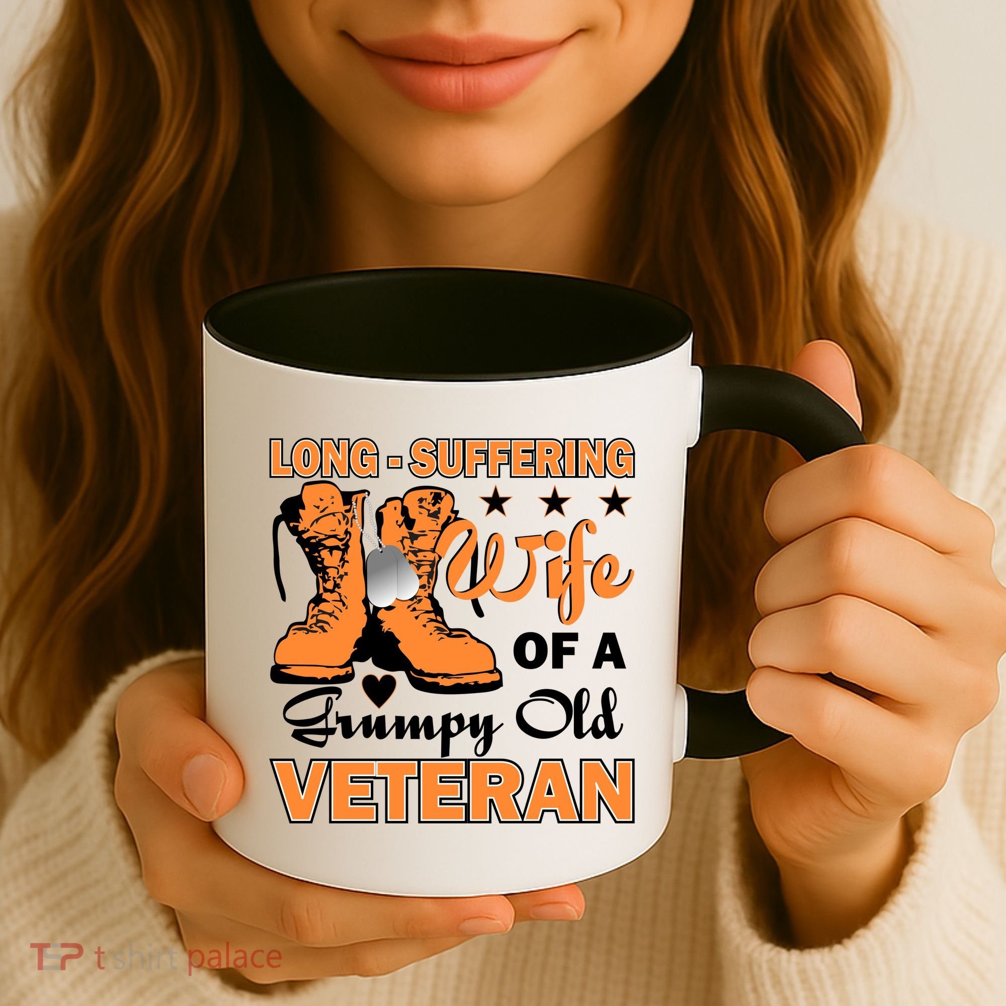 Long-Suffering Wife Of A Grumpy Old Veteran Coffee Mug