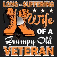 Long-Suffering Wife Of A Grumpy Old Veteran Tumbler thumb 3