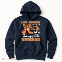 Long-Suffering Wife Of A Grumpy Old Veteran Hoodie thumb 0