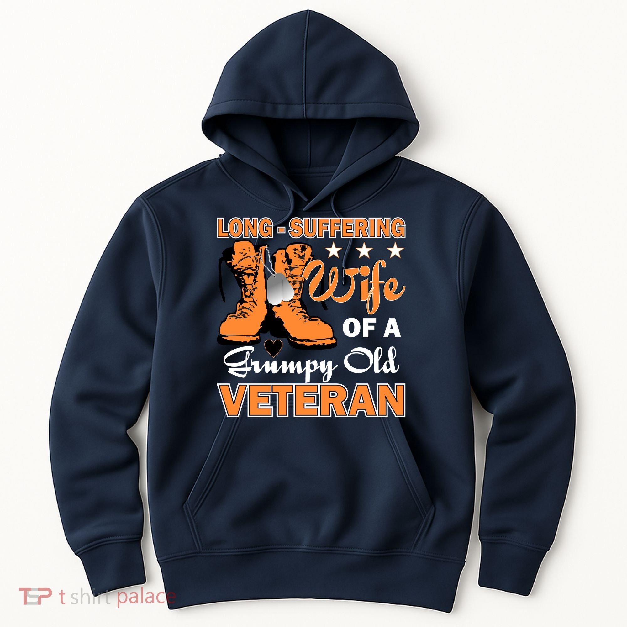 Long-Suffering Wife Of A Grumpy Old Veteran Hoodie