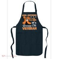 Long-Suffering Wife Of A Grumpy Old Veteran Apron thumb 0