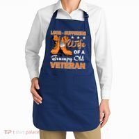Long-Suffering Wife Of A Grumpy Old Veteran Apron thumb 2
