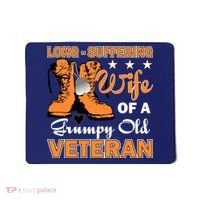 Long-Suffering Wife Of A Grumpy Old Veteran Mousepad thumb 0