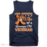 Long-Suffering Wife Of A Grumpy Old Veteran Tank Top thumb 0