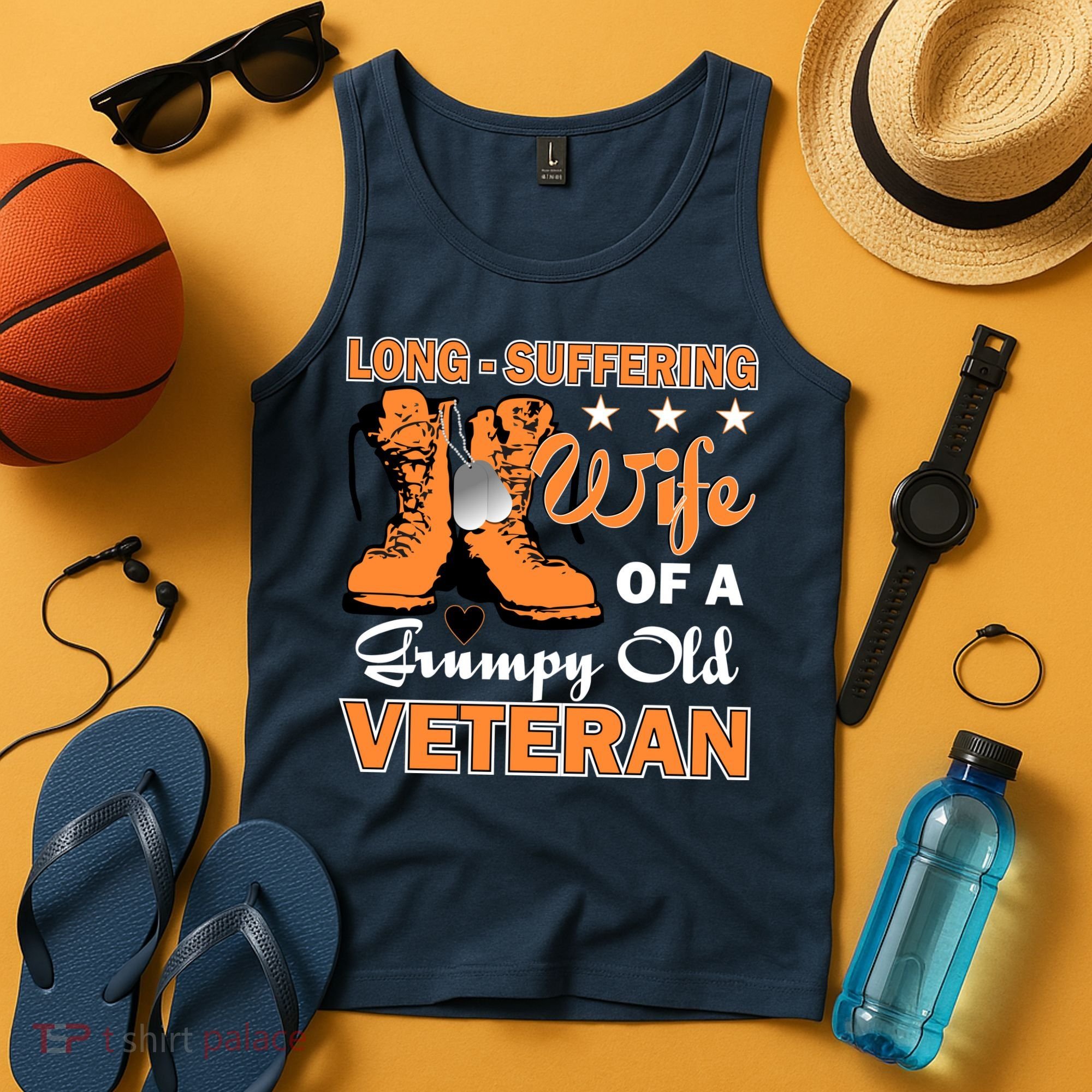 Long-Suffering Wife Of A Grumpy Old Veteran Tank Top