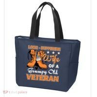 Long-Suffering Wife Of A Grumpy Old Veteran Tote Bag thumb 3