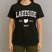 Lakeside Ohio Oh Vintage Athletic T-Shirt thumb 4