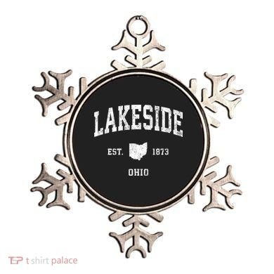 Lakeside Ohio Oh Vintage Athletic Ornament
