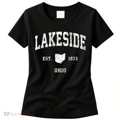 Lakeside Ohio Oh Vintage Athletic Women's T-Shirt