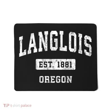Langlois Oregon Or Vintage Sports Established Mousepad