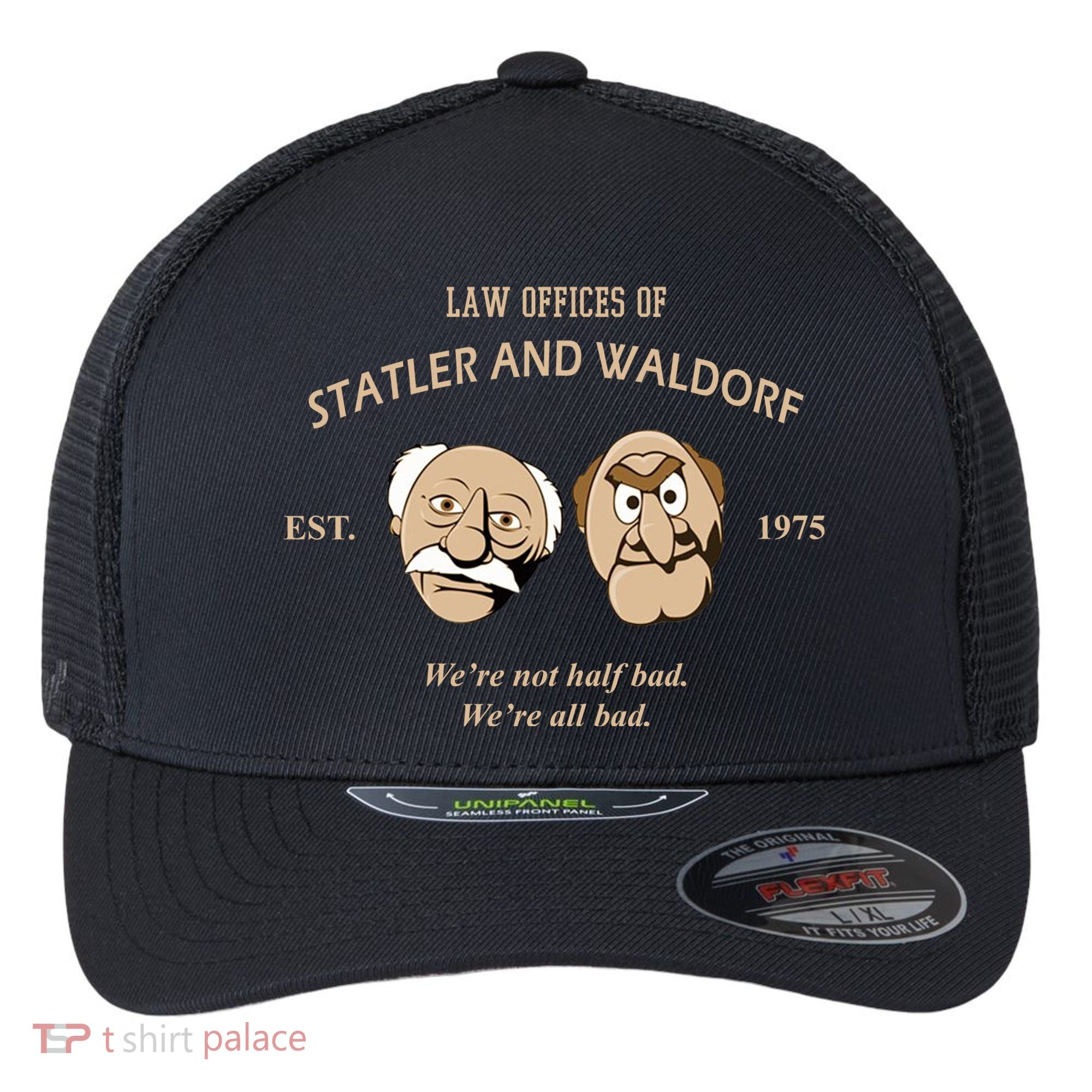 Law Offices Of Statler And Waldorf Est 1975 Flexfit Unipanel Trucker Cap