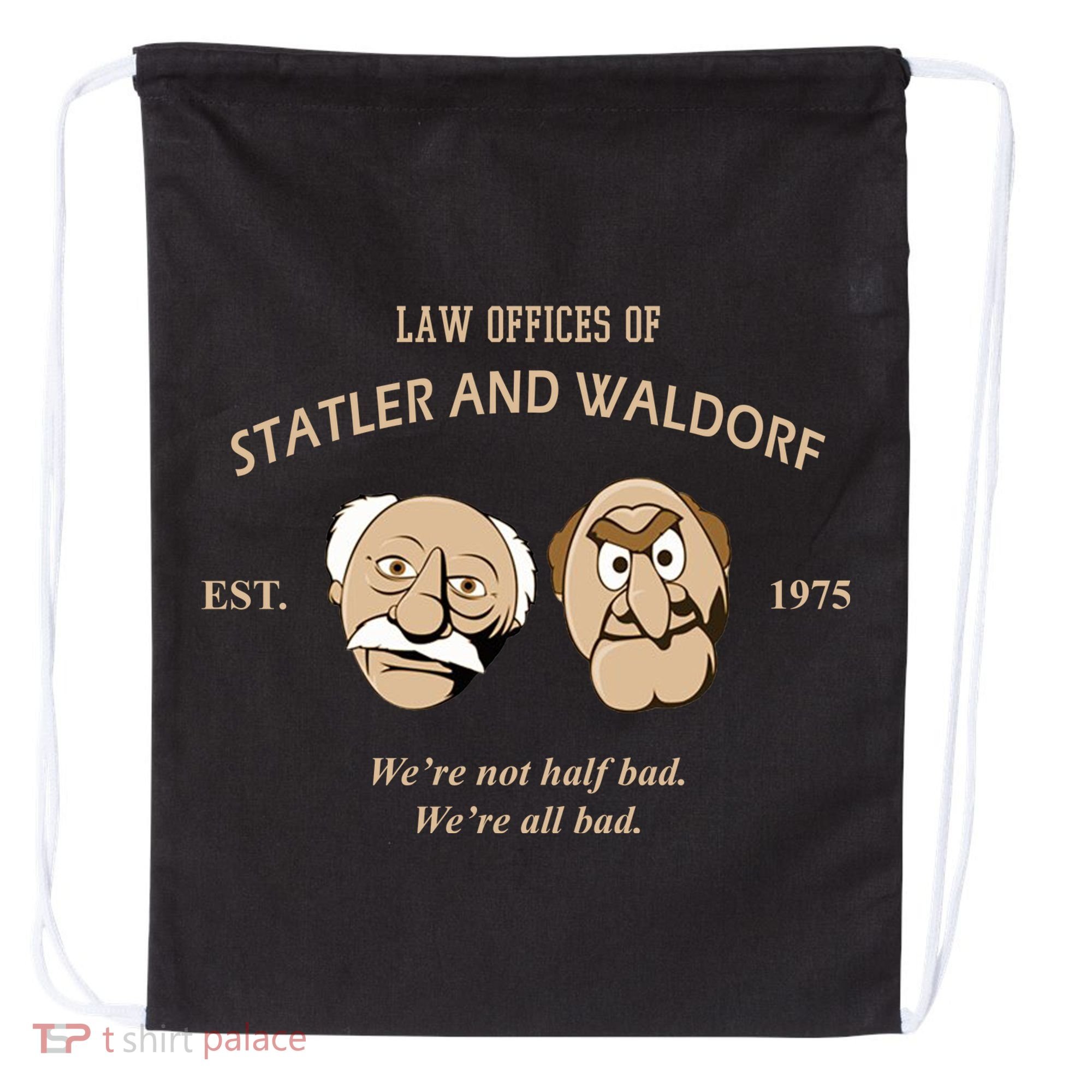 Law Offices Of Statler And Waldorf Est 1975 Drawstring Bag