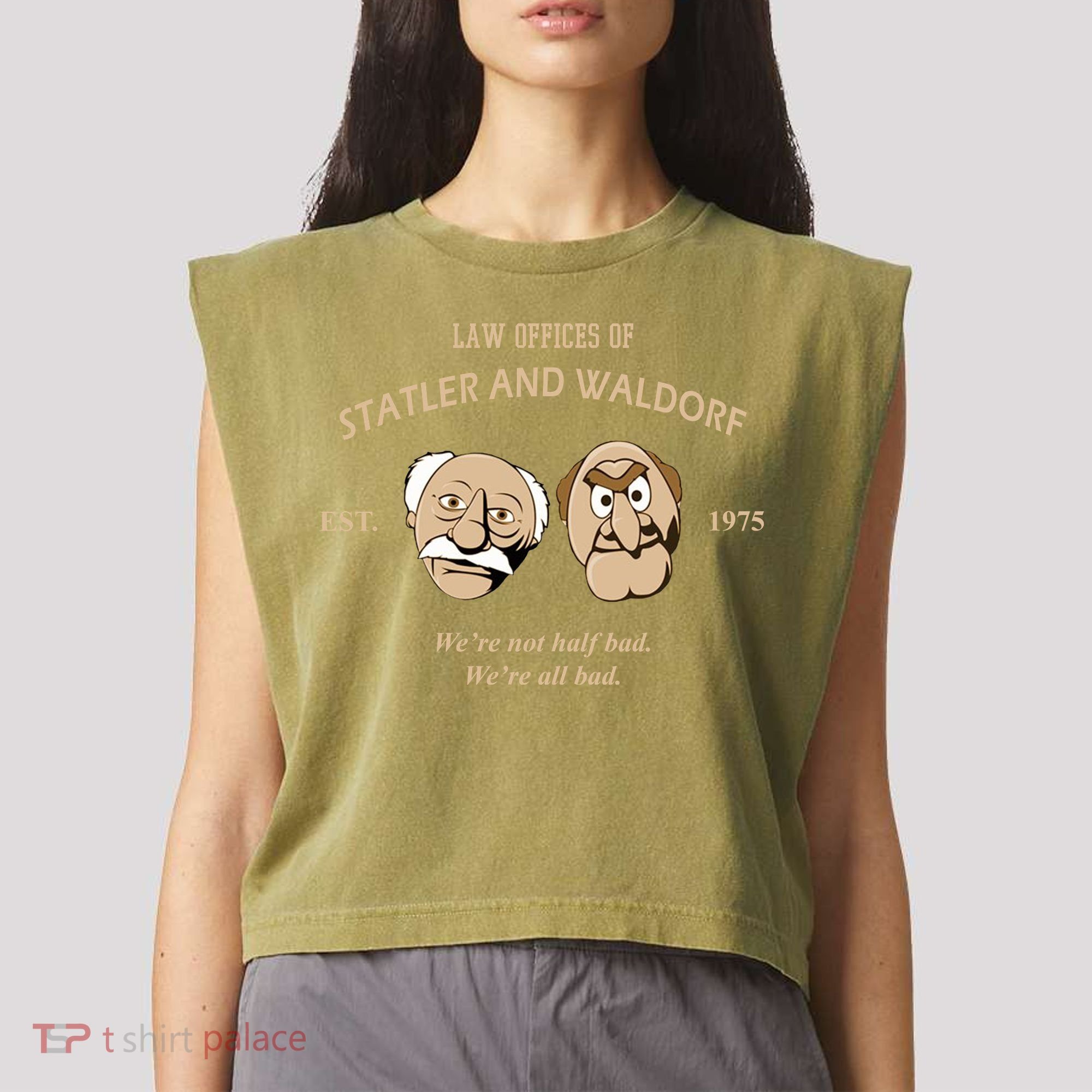 Law Offices Of Statler And Waldorf Est 1975 Garment-Dyed Women's Muscle Tee