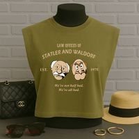 Law Offices Of Statler And Waldorf Est 1975 Garment-Dyed Women's Muscle Tee thumb 3