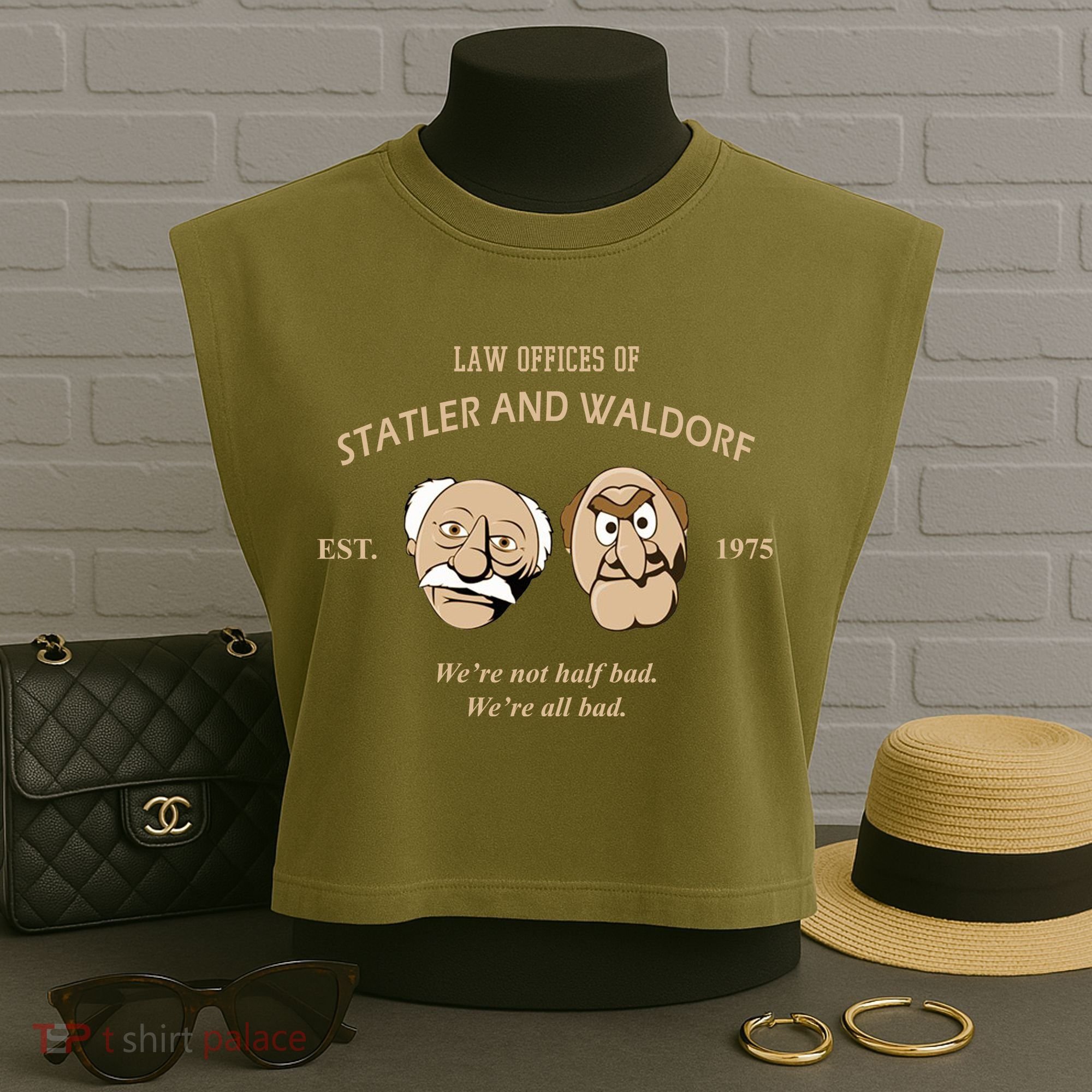 Law Offices Of Statler And Waldorf Est 1975 Garment-Dyed Women's Muscle Tee