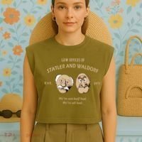 Law Offices Of Statler And Waldorf Est 1975 Garment-Dyed Women's Muscle Tee thumb 4