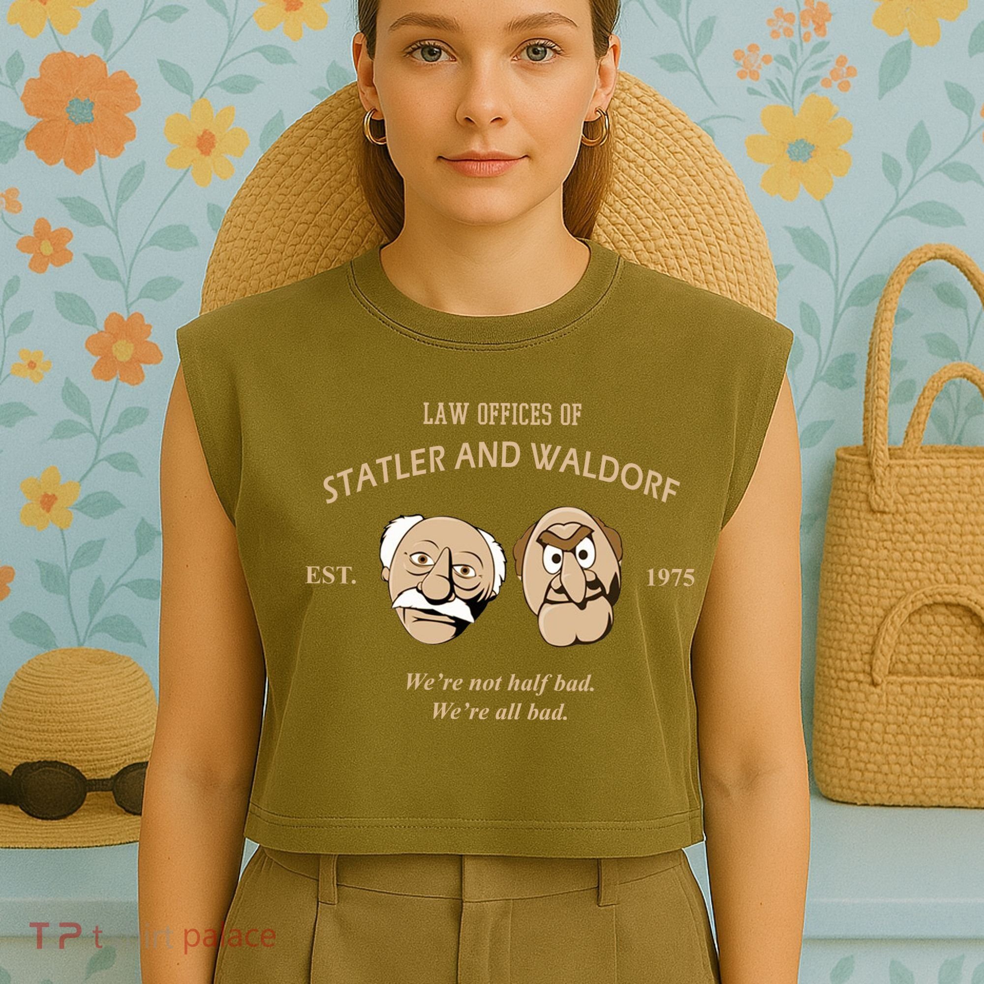 Law Offices Of Statler And Waldorf Est 1975 Garment-Dyed Women's Muscle Tee