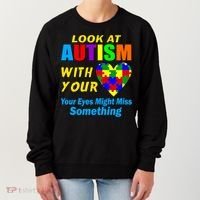 Look At Autism With Your Heart Women's Sweatshirt thumb 0