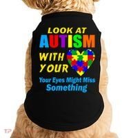 Look At Autism With Your Heart Doggie Tank thumb 0