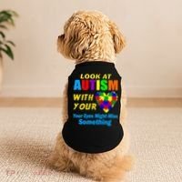 Look At Autism With Your Heart Doggie Tank thumb 2