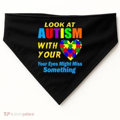 Look At Autism With Your Heart USA-Made Doggie Bandana