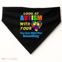 Look At Autism With Your Heart USA-Made Doggie Bandana thumb 0