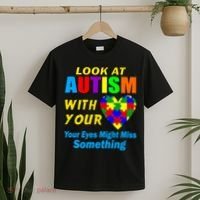 Look At Autism With Your Heart T-Shirt thumb 2