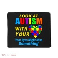 Look At Autism With Your Heart Mousepad thumb 0