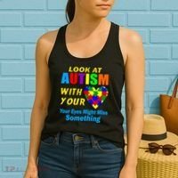 Look At Autism With Your Heart Women's Tank Top thumb 2