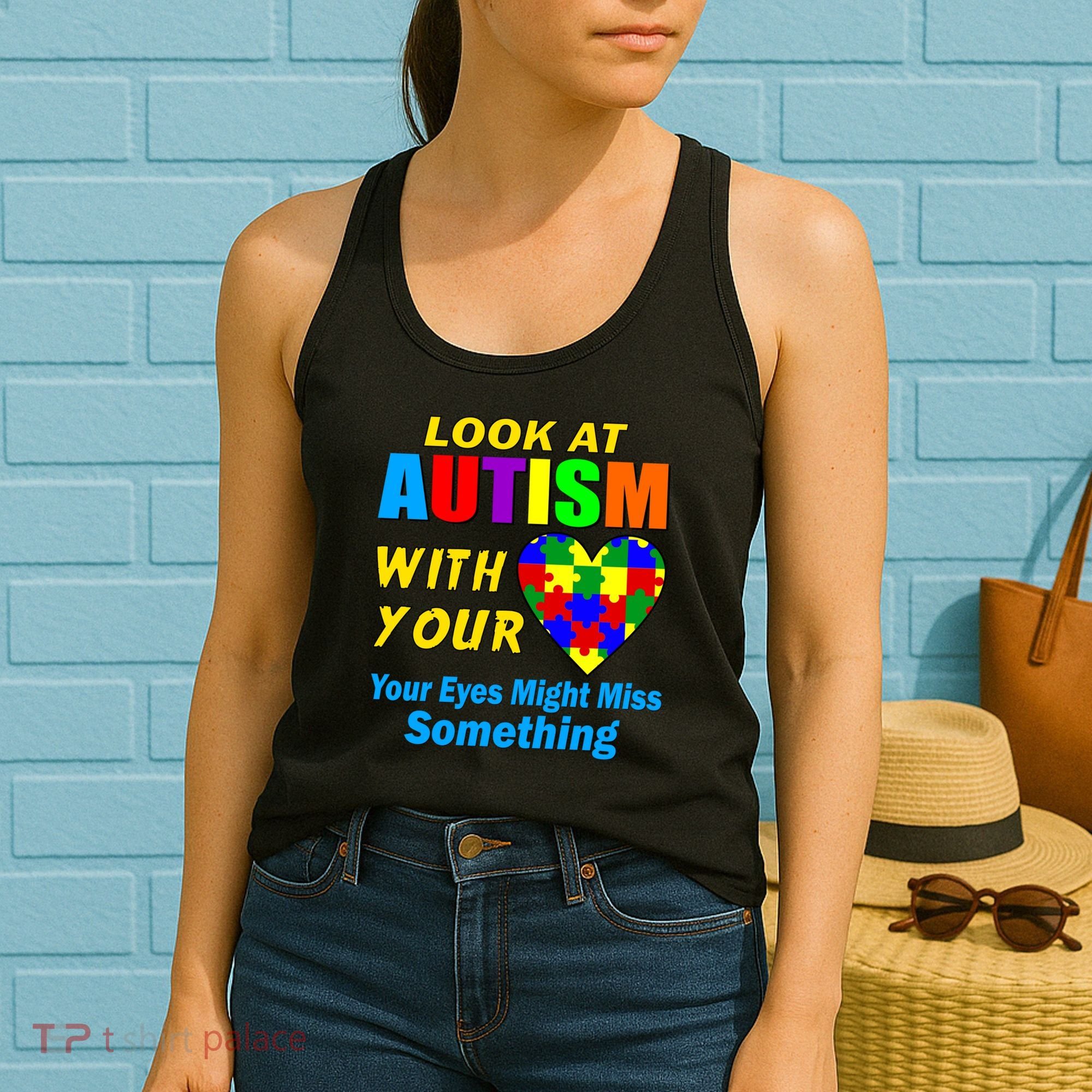 Look At Autism With Your Heart Women's Tank Top