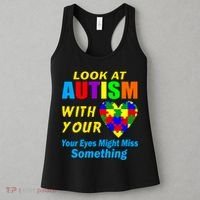 Look At Autism With Your Heart Women's Tank Top thumb 3