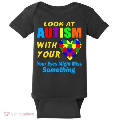 Look At Autism With Your Heart Baby Bodysuit