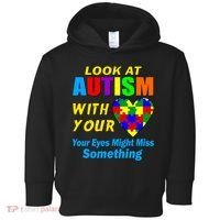 Look At Autism With Your Heart Toddler Hoodie thumb 0