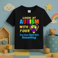 Look At Autism With Your Heart Toddler T-Shirt thumb 3