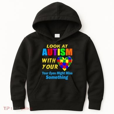 Look At Autism With Your Heart Kids Hoodie