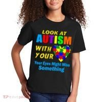 Look At Autism With Your Heart Kids T-Shirt thumb 2