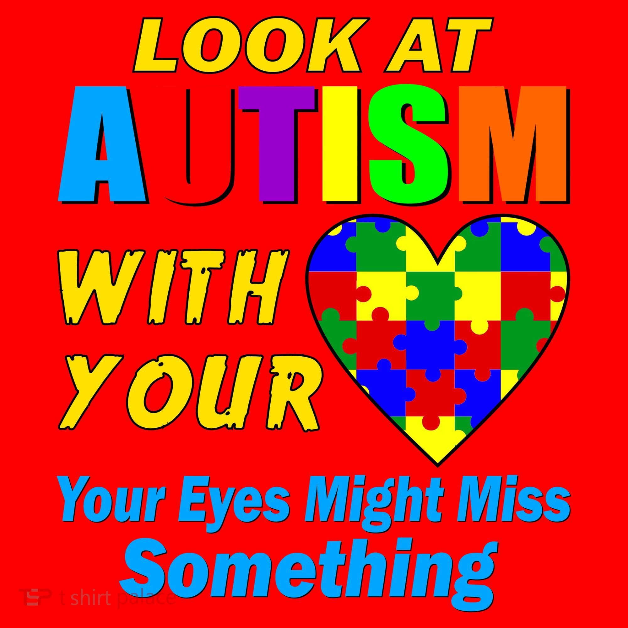 Look At Autism With Your Heart Santa Hat