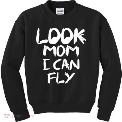 Look Mom I Can Fly Kids Sweatshirt