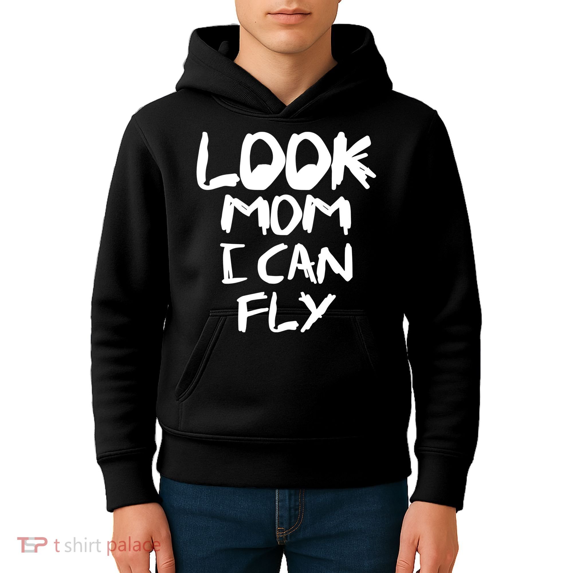 Look Mom I Can Fly Kids Hoodie
