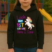 Look Out 1st Grade Here I Come Kids Hoodie thumb 3