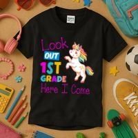 Look Out 1st Grade Here I Come Kids T-Shirt thumb 3