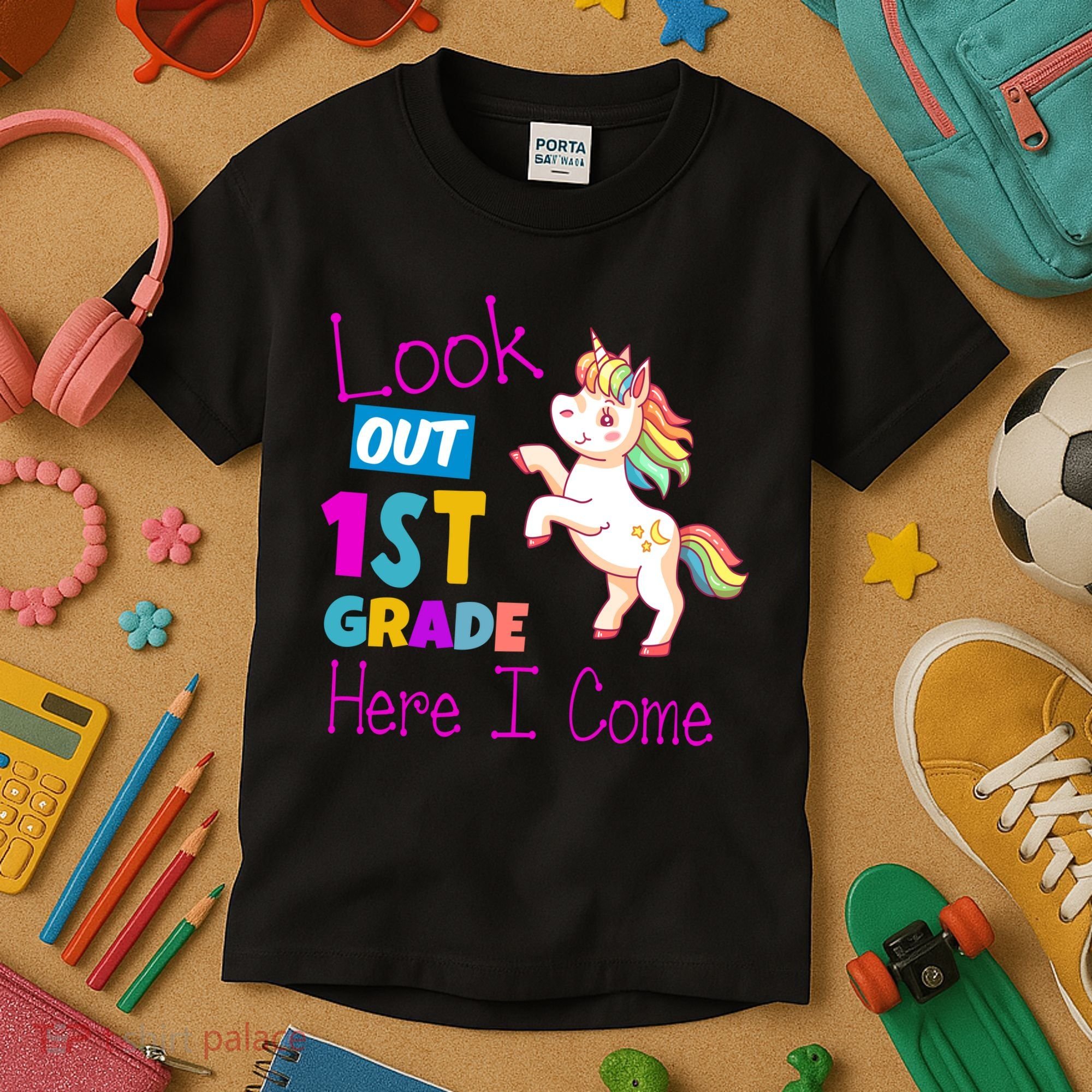 Look Out 1st Grade Here I Come Kids T-Shirt
