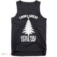 Looks Great Little Full Lotta Sap Funny Christmas Tank Top thumb 0