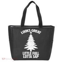 Looks Great Little Full Lotta Sap Funny Christmas Tote Bag thumb 0