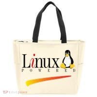Linux Os Powered By Linux Tux Penguin Tote Bag thumb 0
