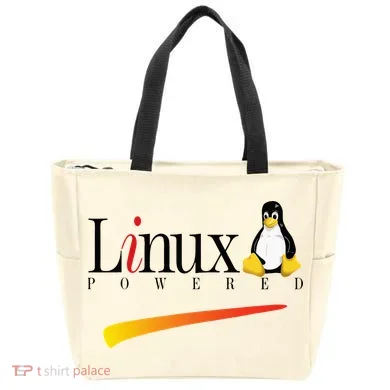 Linux Os Powered By Linux Tux Penguin Tote Bag