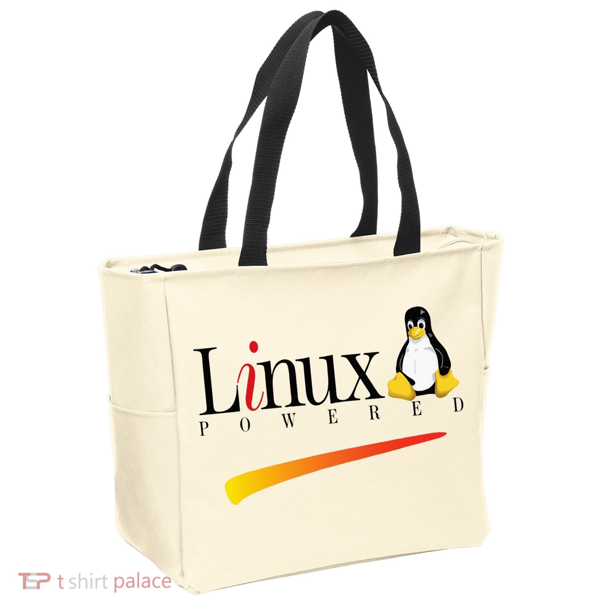 Linux Os Powered By Linux Tux Penguin Tote Bag